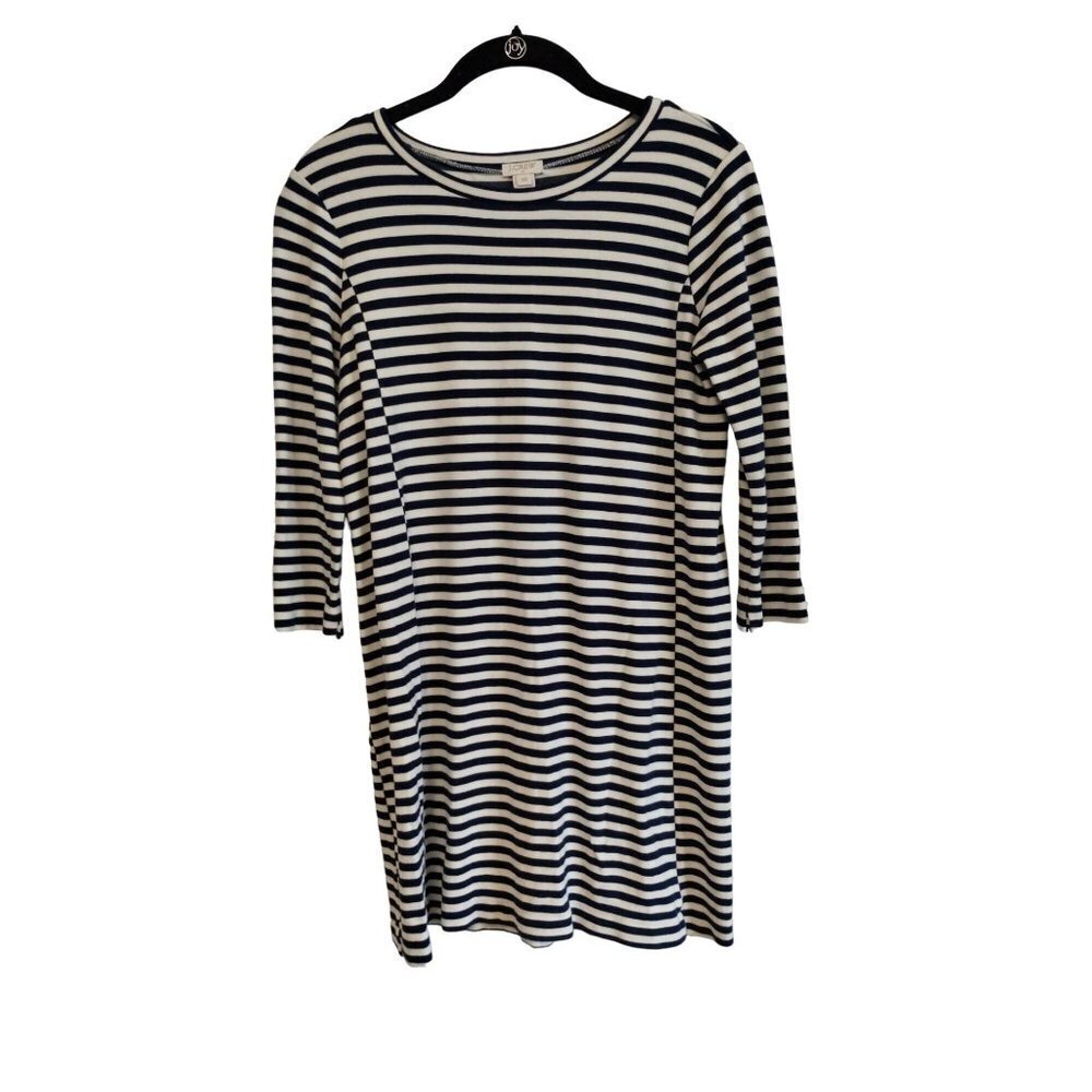 J.Crew Blue and cream stripe dress